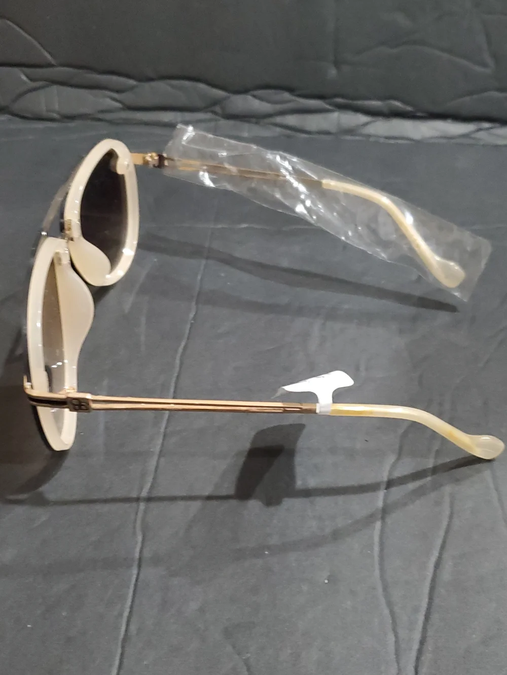 Jessica Simpson j6195 nude rimless brown‎ fade gradient aviator style sunglasses